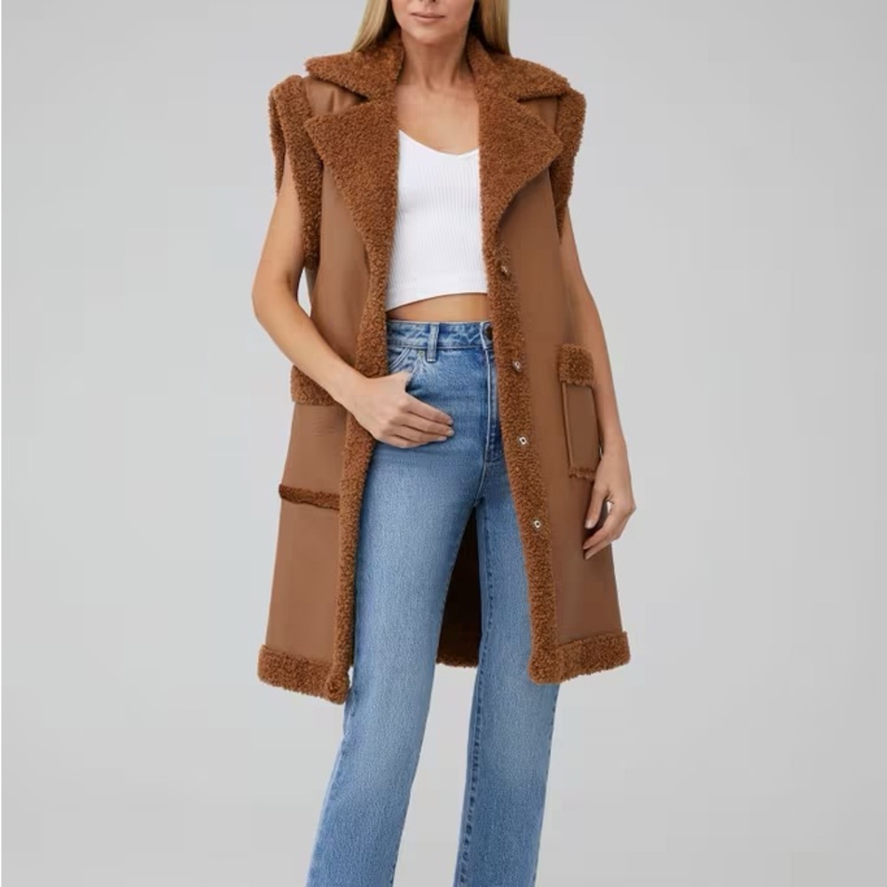 BLANK NYC TOUCH AND GO VEST LONG COAT